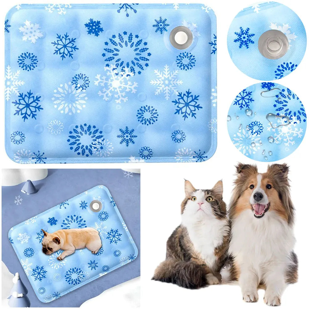 Summer Dog Cooling Mat Washable Pet Cooling Mat Water Injection Cooling Dog Bed Keep Your Pet Cool for Dogs and Cats