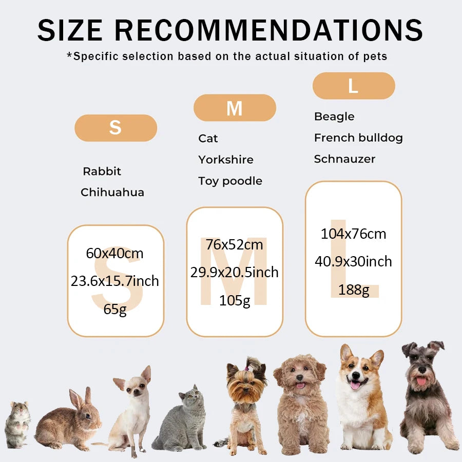 Super Soft Fluffy Premium Pet Blanket Flannel Little Bear Printed Throw for Dog Puppy Cat, Winter Warm Pet Gifts(3 Size)