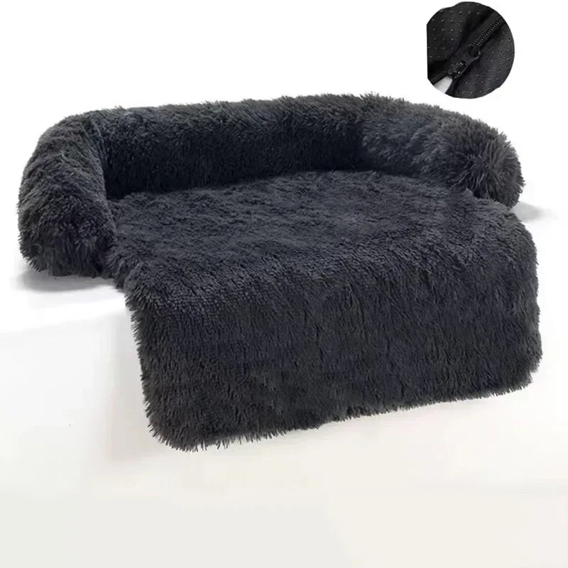Detachable Dog Bed Mat Plush Winter Warm Pet Blanket Anti-Slip Washable Pet Kennel Puppy Medium Small Pad Dog Accessories