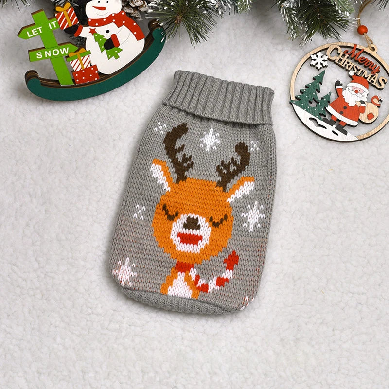 Pet Clothes Dog Sweater Cat Costume For Small Dogs Christmas Deer Clothing Cat Sweater Dogs Coat Halloween Warm Pet Knitte Coat