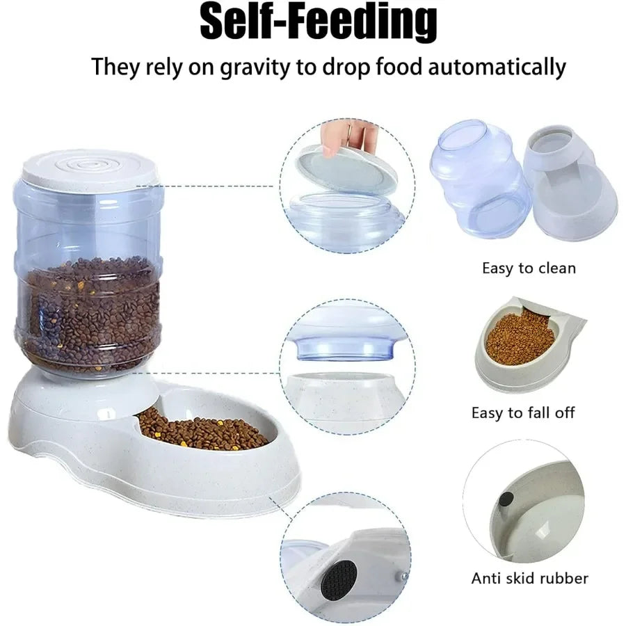 Automatic Dog Feeder for Large Dogs with Gravity Dispensing System MultiPet Food Dispenser for Cats and Dogs Portable Pet Feede