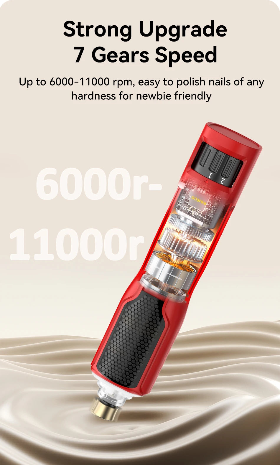 ROJECO Electric Pet Nail Grinder Dog Cat Rechargeable Nail Clippers LED Light Pet Claw Nail Grooming Trimmer Accessories