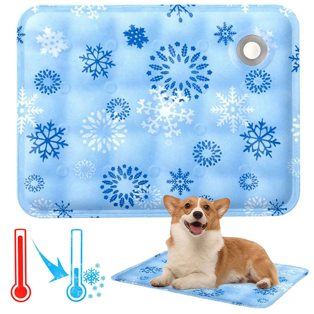 Summer Dog Cooling Mat Washable Pet Cooling Mat Water Injection Cooling Dog Bed Keep Your Pet Cool for Dogs and Cats
