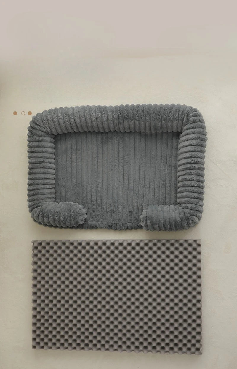 S M L XL XXL Calming Dog Bed Orthopedic Memory Foam Sofa Couch Waterproof Removable Cover Plush Mat for Small Medium Large Dogs