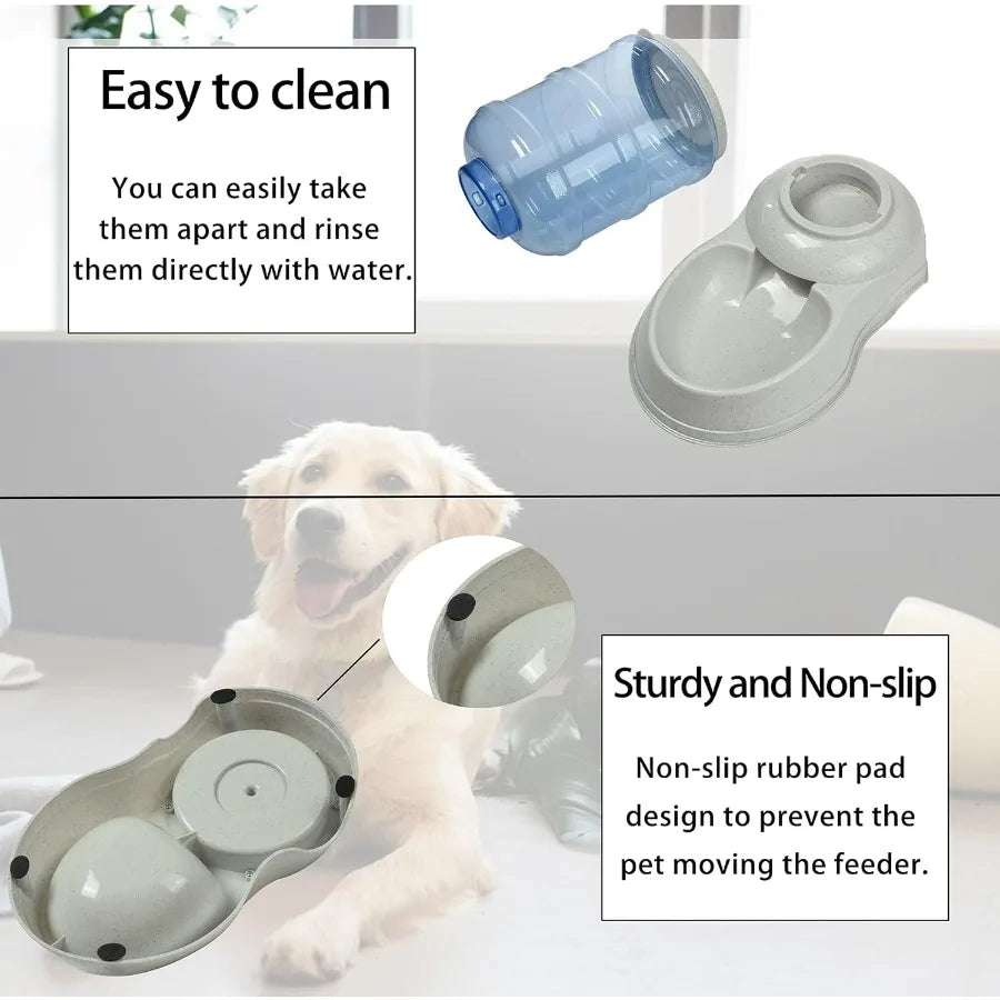 Automatic Dog Feeder for Large Dogs with Gravity Dispensing System MultiPet Food Dispenser for Cats and Dogs Portable Pet Feede