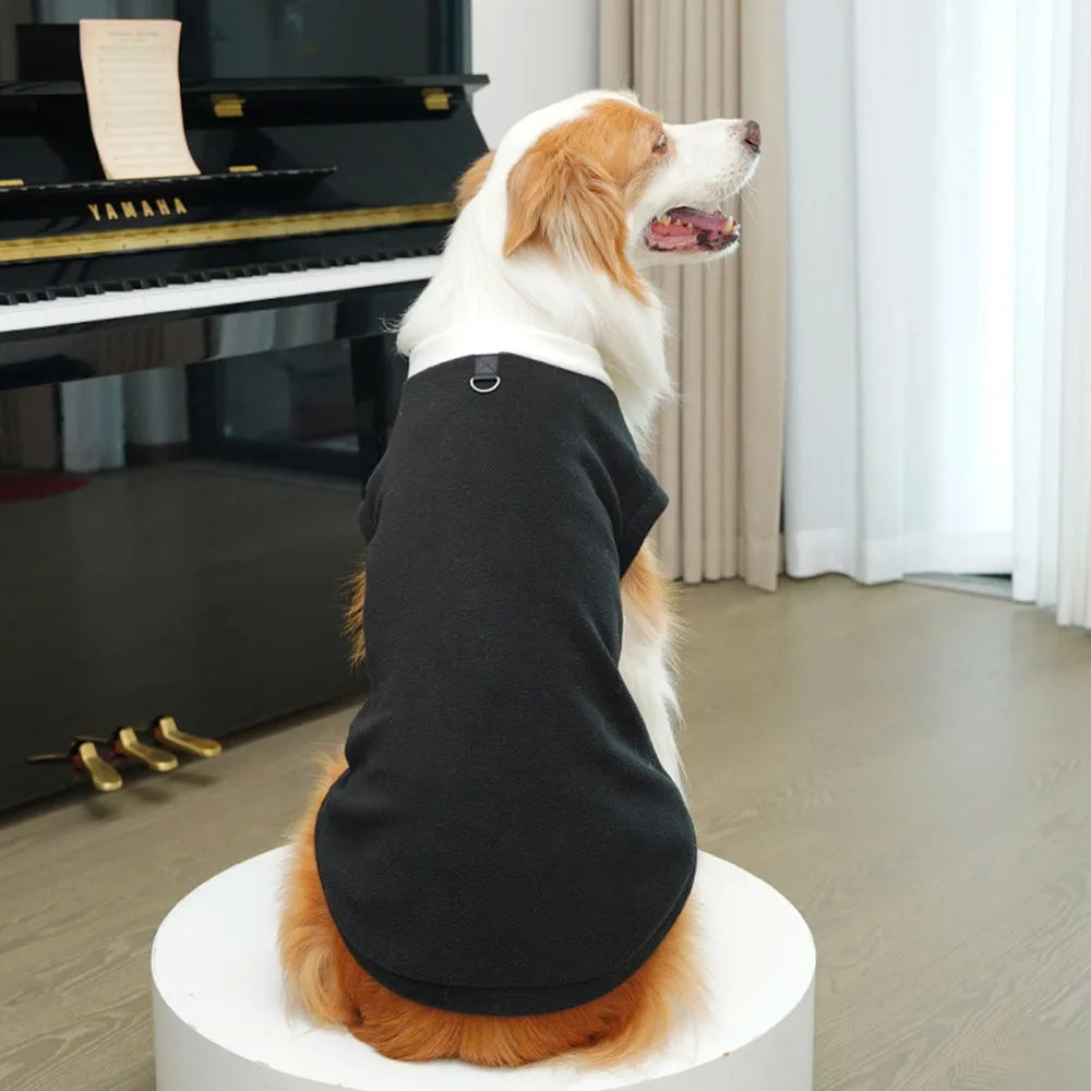 Large Dogs Tuxedo Wedding Costume Winter Warm Plush Dog Sweater Coat Suit with Bowtie for Male Dogs Pet Party Dress Up Supplies