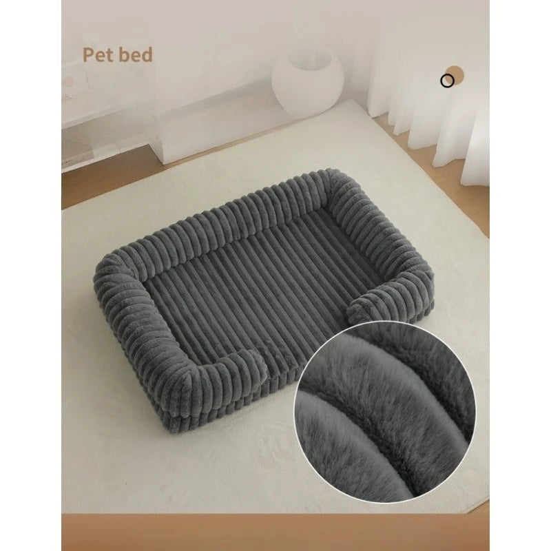 S M L XL XXL Calming Dog Bed Orthopedic Memory Foam Sofa Couch Waterproof Removable Cover Plush Mat for Small Medium Large Dogs