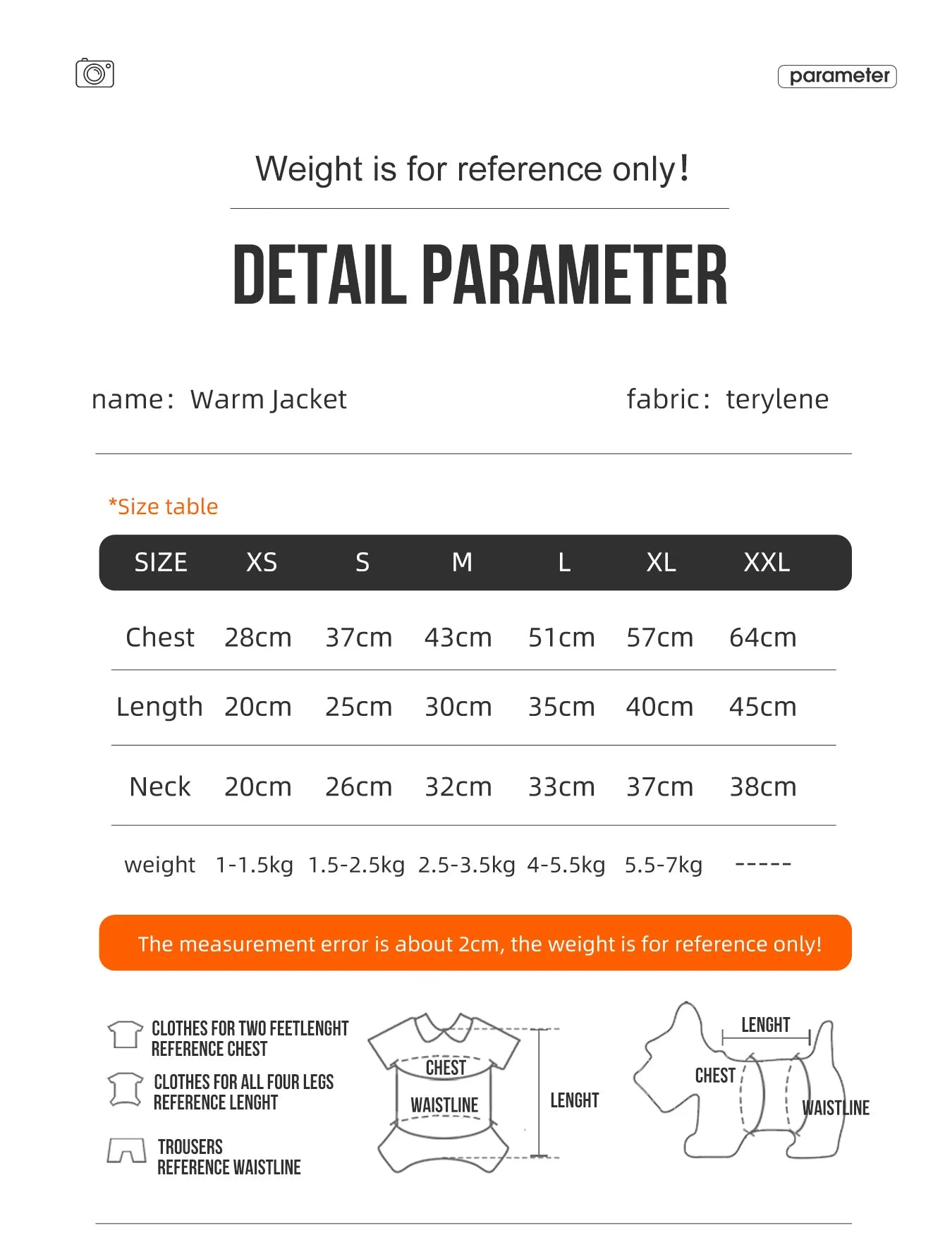 Dog Jacket For Autumn/Winter, Pet Coat, 3-Layer Thick Warm Outerwear, Suitable For Small To Medium Dogs Like Poodle, Teddy, York