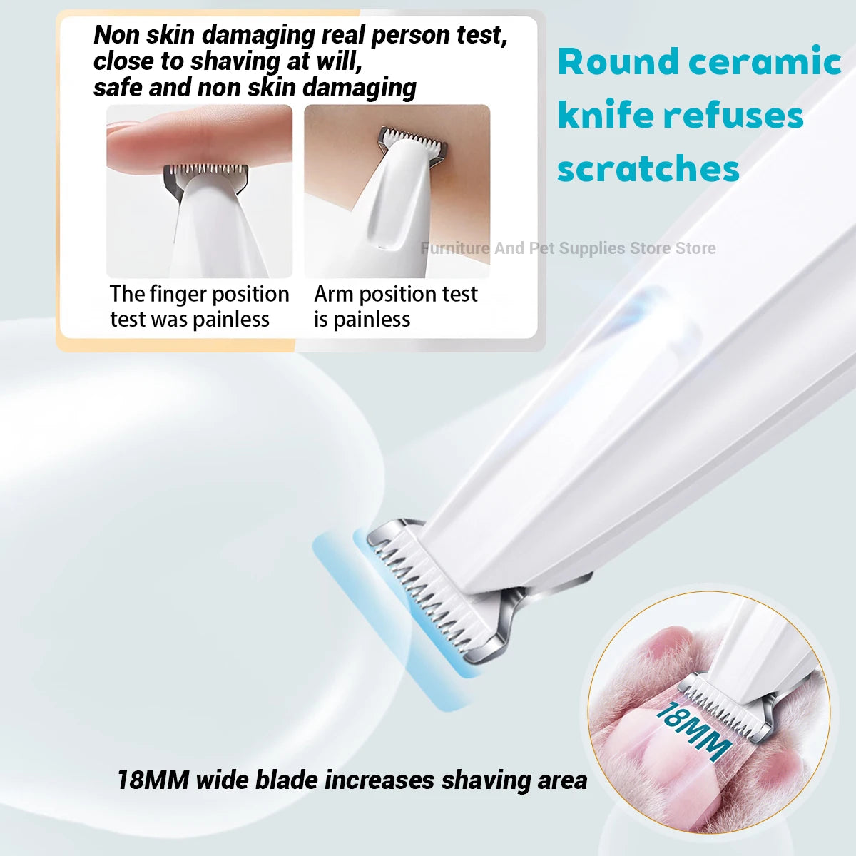 New type of dog paw trimmer with travel lock function fully waterproof pet hair trimmer with LED display screen cat hair trimmer