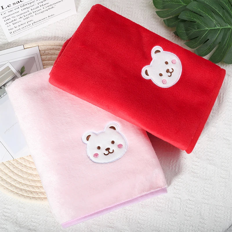 Super Soft Fluffy Premium Pet Blanket Flannel Little Bear Printed Throw for Dog Puppy Cat, Winter Warm Pet Gifts(3 Size)