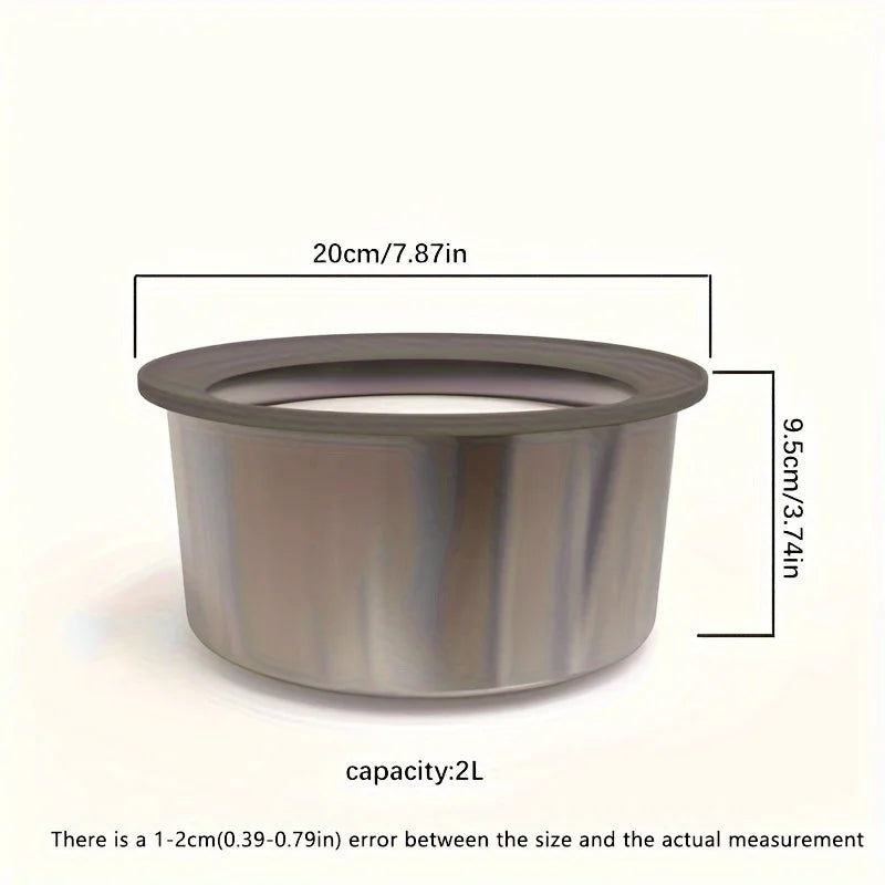 Stainless Steel Dog Water Bowl Anti-Spill Floating Disk Design Slow Feeder Non-Wet Mouth Pet Drinking Bowl for Dogs